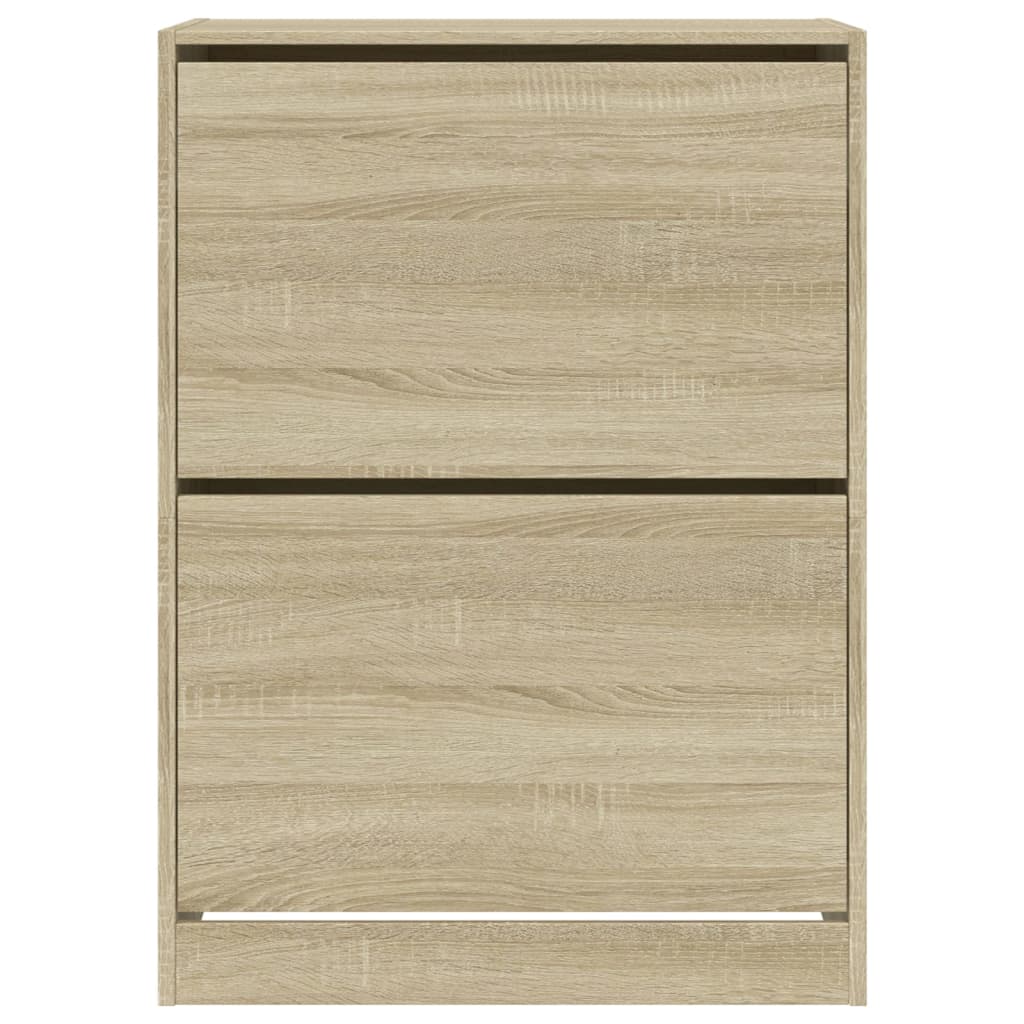 Skoställ Sonoma Ek Skoskåp med 2 flip-lådor 80x42x108 cm