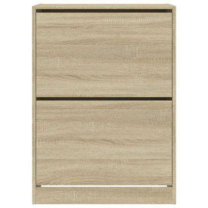 Skoställ Sonoma Ek Skoskåp med 2 flip-lådor 80x42x108 cm