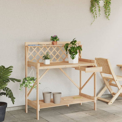 Utomhus Blomställning Växtstöd med spaljé massivt granträ