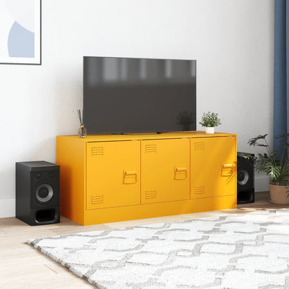 TV-Möbel DIV. TV-Skåp senapsgul 99x39x44 cm stål