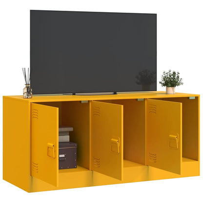 TV-Möbel DIV. TV-Skåp senapsgul 99x39x44 cm stål