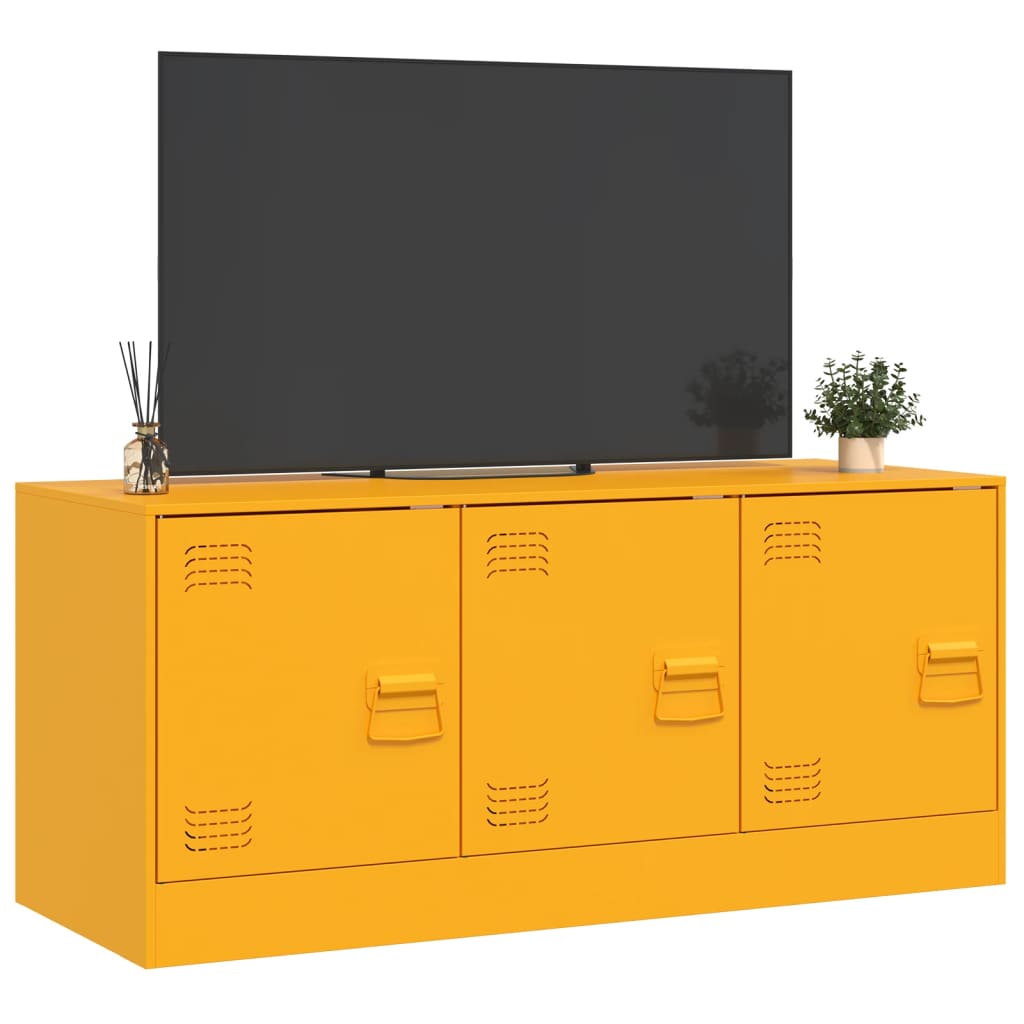 TV-Möbel DIV. TV-Skåp senapsgul 99x39x44 cm stål