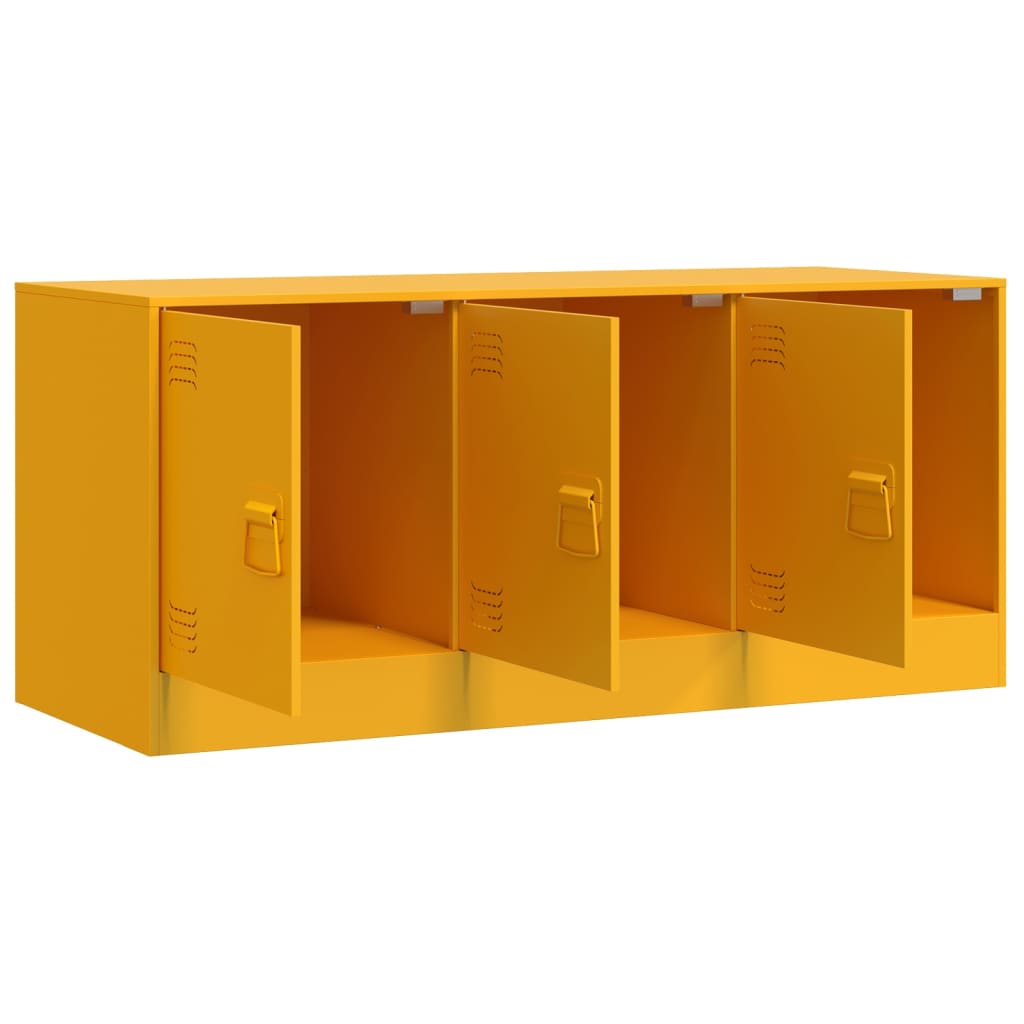 TV-Möbel DIV. TV-Skåp senapsgul 99x39x44 cm stål