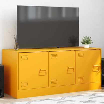 TV-Möbel DIV. TV-Skåp senapsgul 99x39x44 cm stål