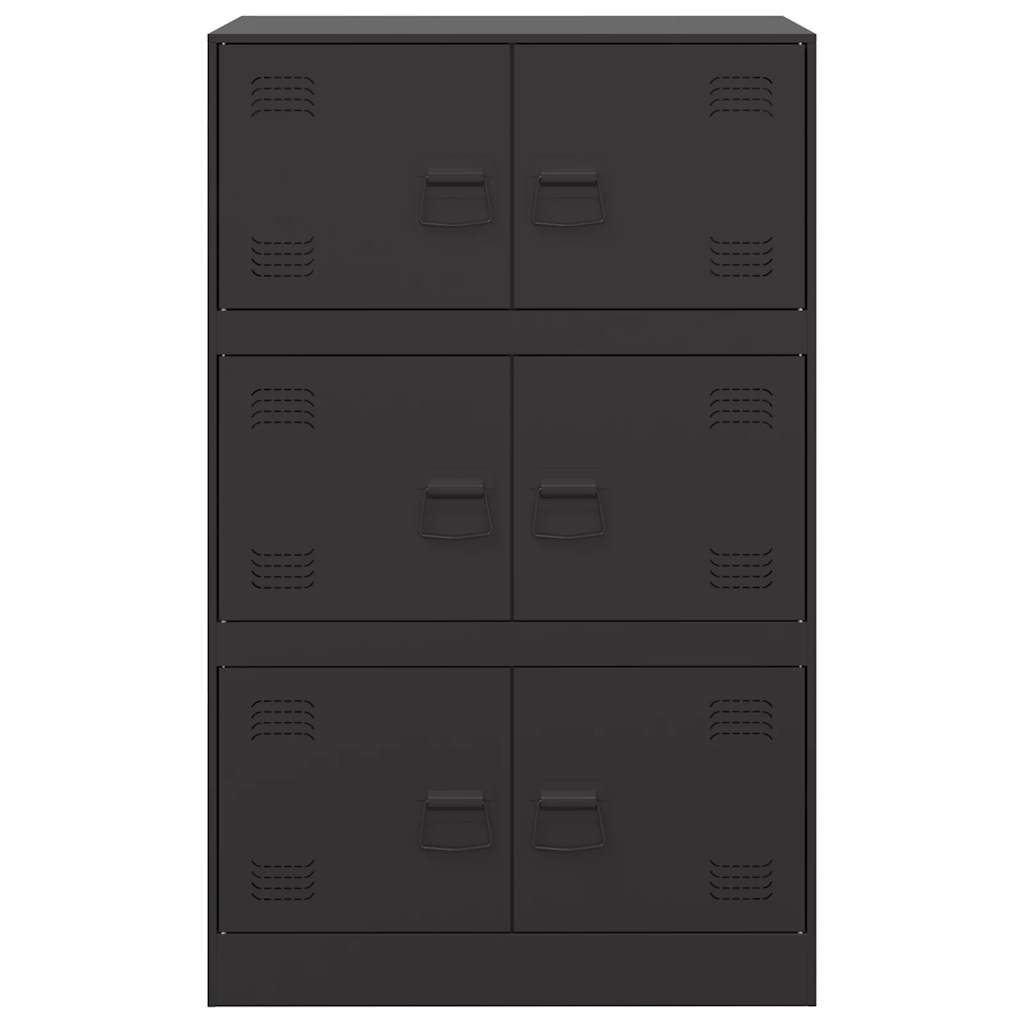 Skänk DIV. Svart 67x39x107 cm stål