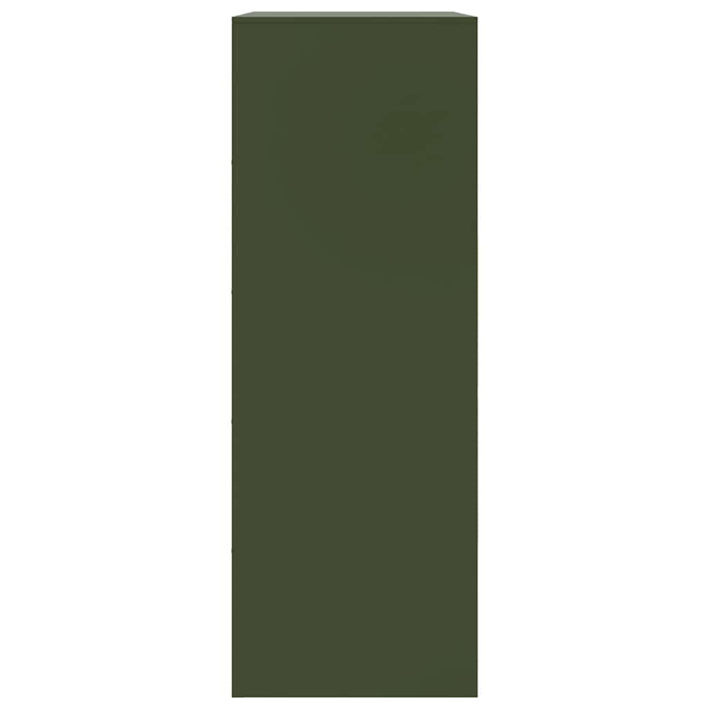 Skänk DIV. olivgrön 67x39x107 cm stål