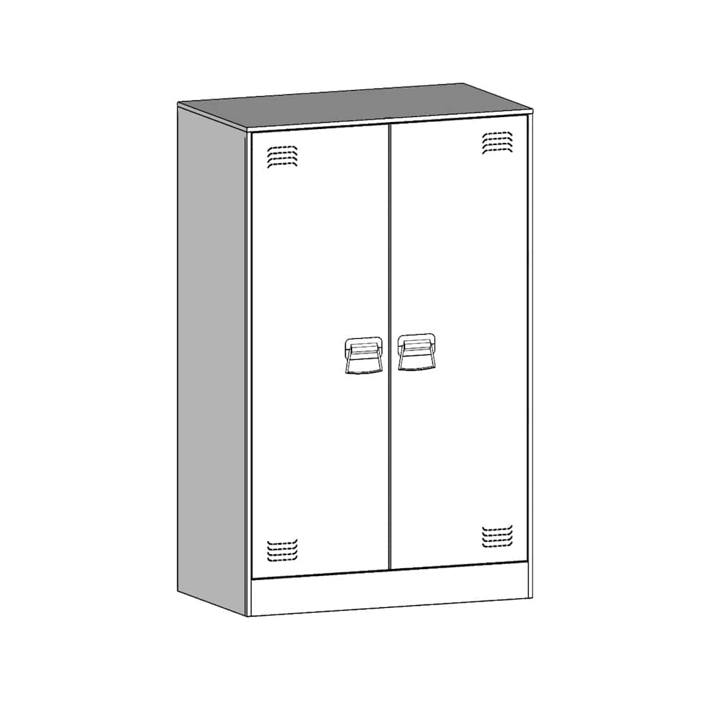 Skänk DIV. Vit 67x39x107 cm stål