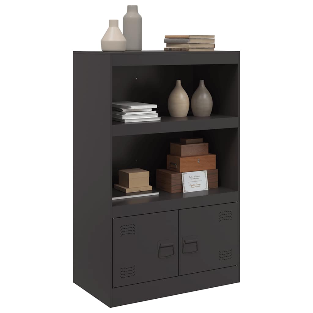 Skänk DIV. Svart 67x39x107 cm stål