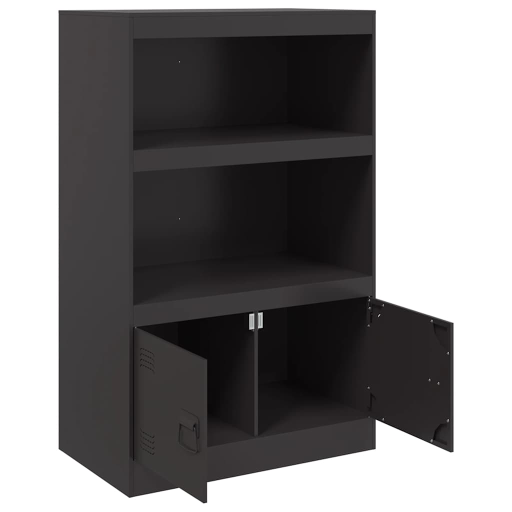 Skänk DIV. Svart 67x39x107 cm stål