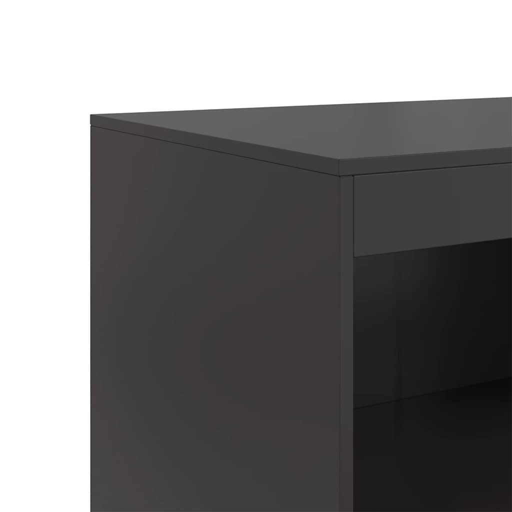 Skänk DIV. Svart 67x39x107 cm stål