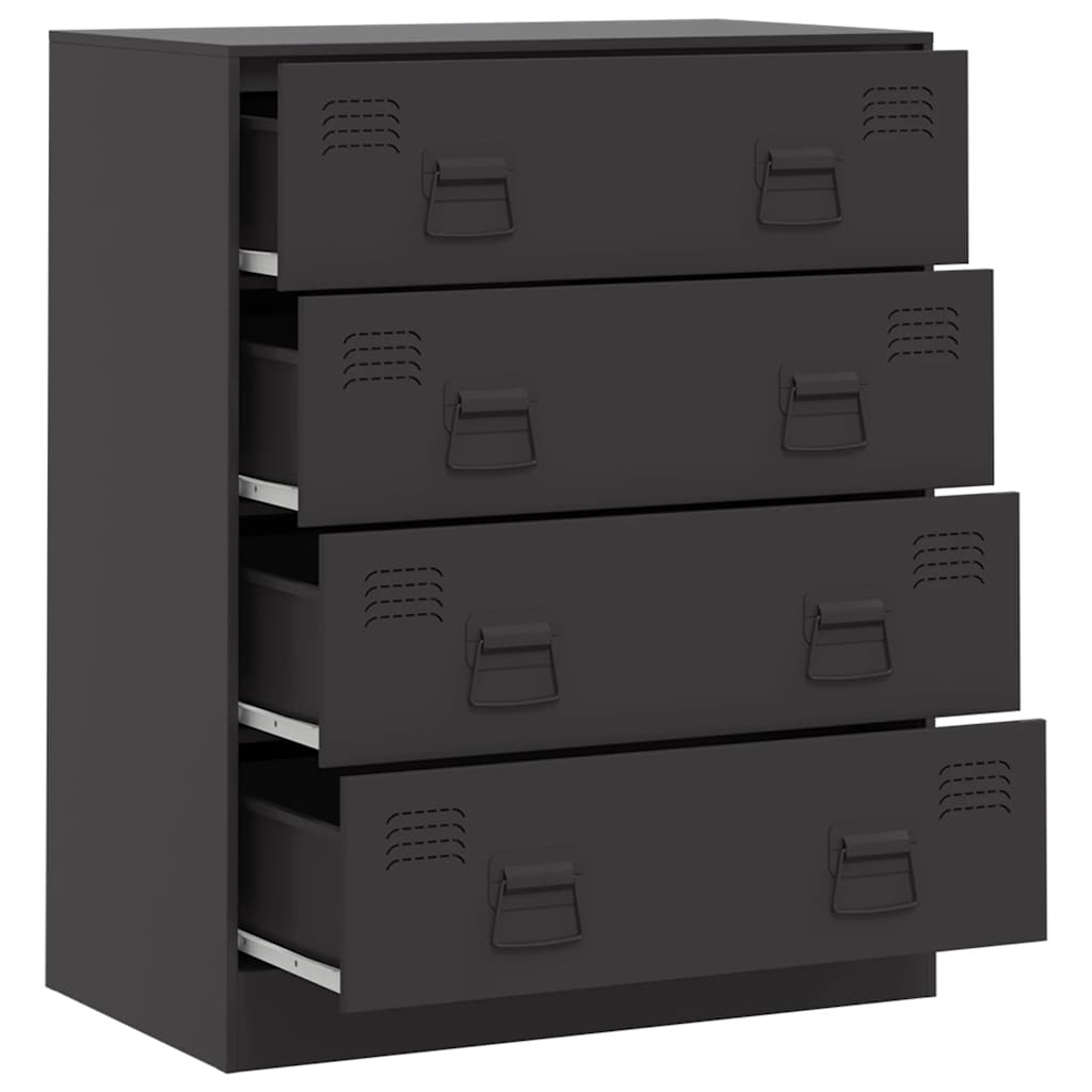 Skänk DIV. Svart 67x39x83 cm stål