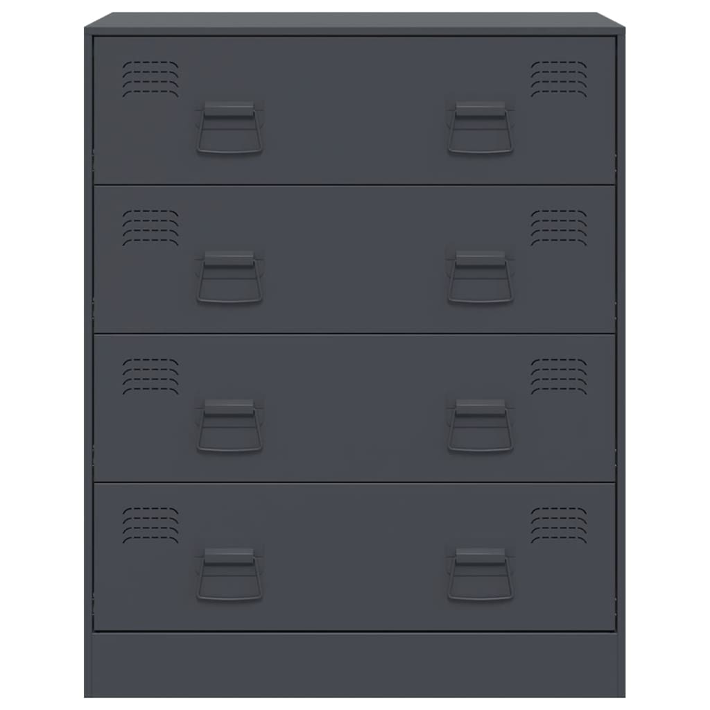 Byrå DIV. antracit 67x39x83 cm stål