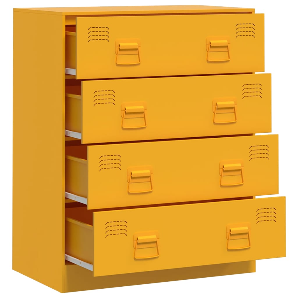 Sidobord DIV. senapsgul 67x39x83 cm stål