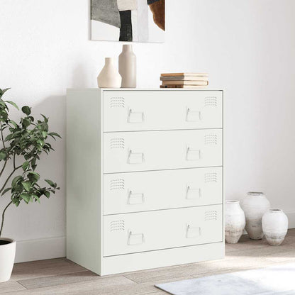 Byrå Vit 67x39x83 cm stål