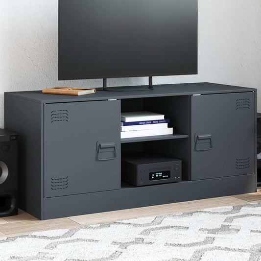TV-Möbel DIV. TV-skåp antracit 99x39x44 cm stål