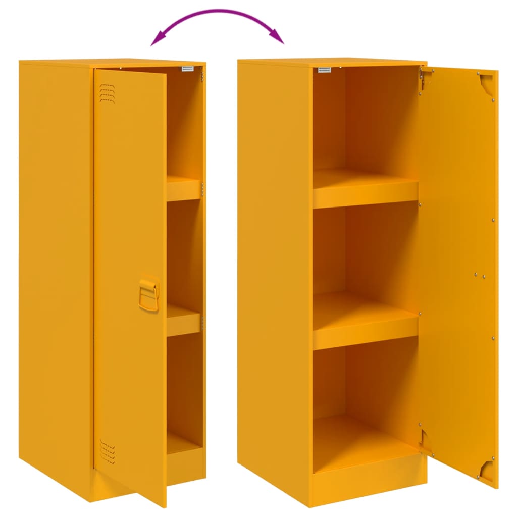 Skänk DIV. senapsgul 34,5x39x107 cm stål