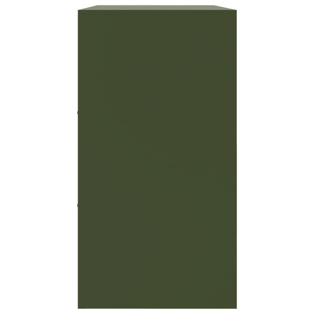 Skänk DIV. olivgrön 99x39x73 cm stål