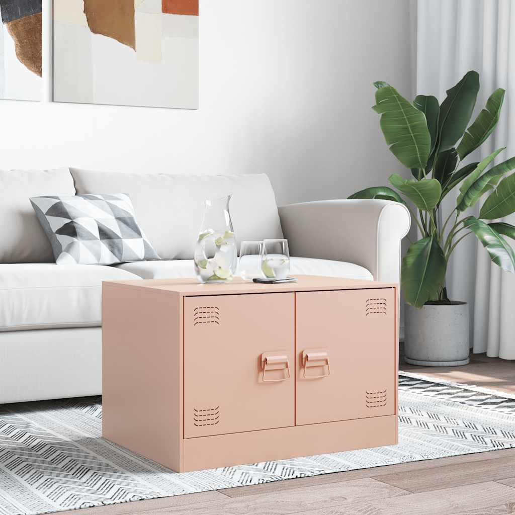 Soffbord DIV.  rosa 67x50x44 cm stål