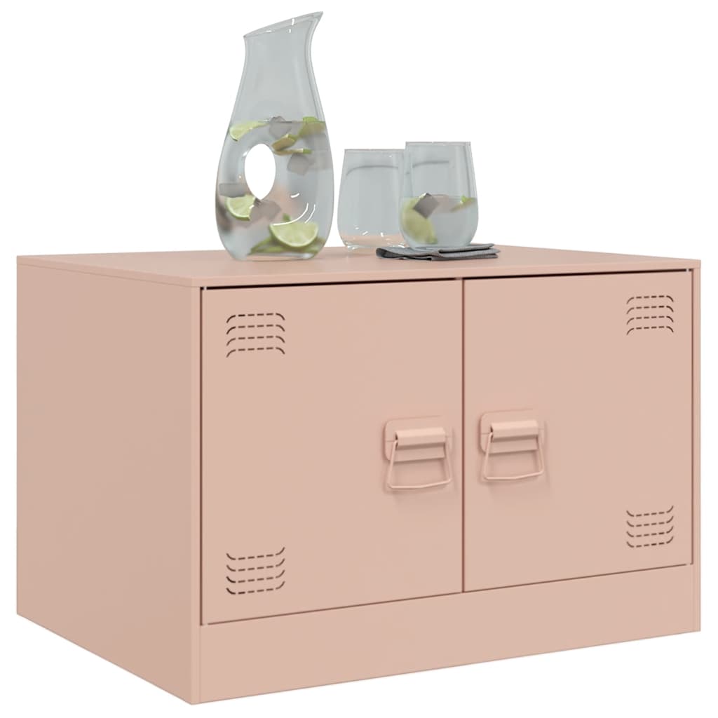 Soffbord DIV.  rosa 67x50x44 cm stål