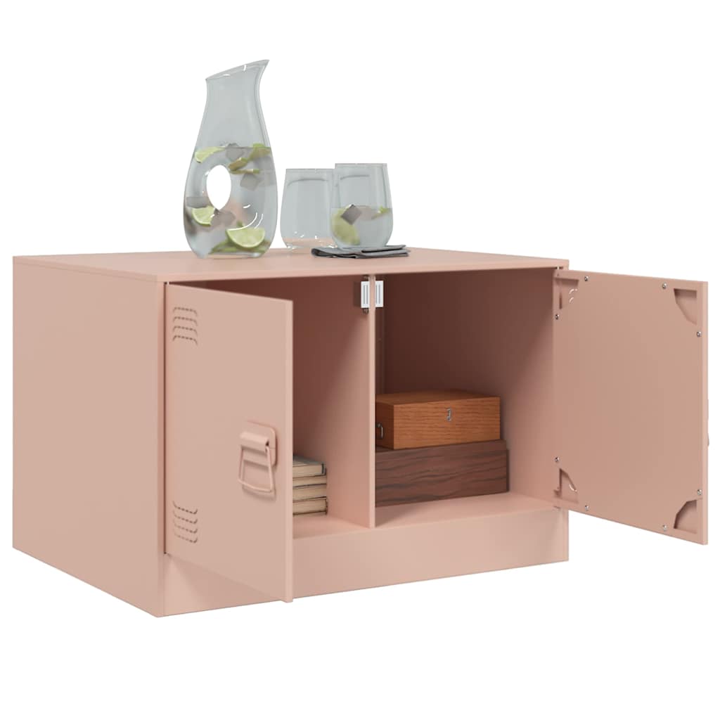 Soffbord DIV.  rosa 67x50x44 cm stål