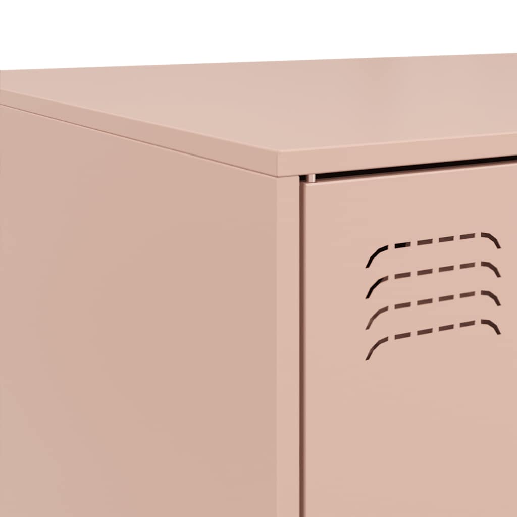 Soffbord DIV.  rosa 67x50x44 cm stål