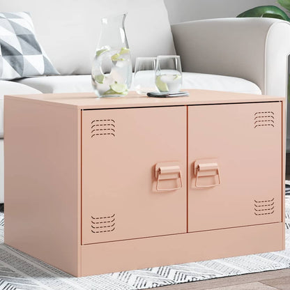 Soffbord DIV.  rosa 67x50x44 cm stål