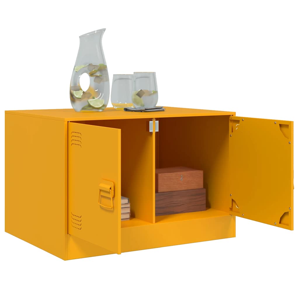 Soffbord DIV. senapsgul 67x50x44 cm stål