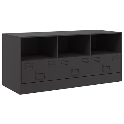 TV-Möbel Svart TV-skåp 99x39x44 cm stål