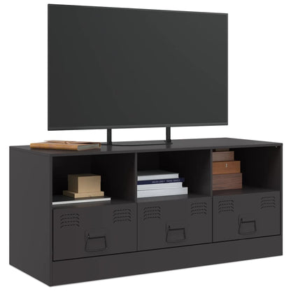 TV-Möbel Svart TV-skåp 99x39x44 cm stål