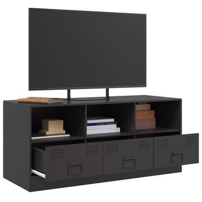 TV-Möbel Svart TV-skåp 99x39x44 cm stål