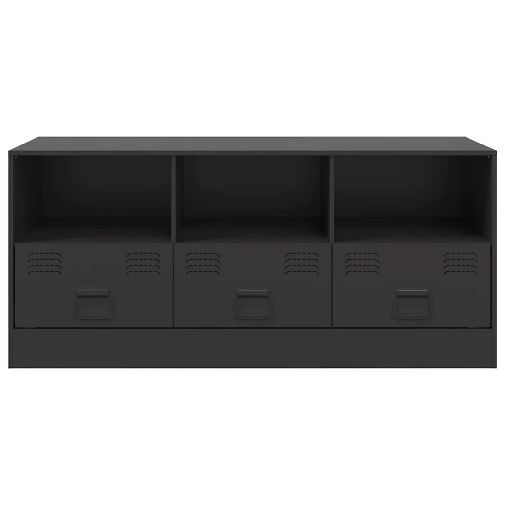 TV-Möbel Svart TV-skåp 99x39x44 cm stål