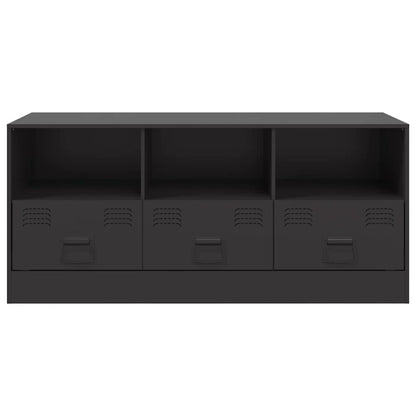 TV-Möbel Svart TV-skåp 99x39x44 cm stål