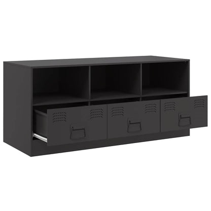 TV-Möbel Svart TV-skåp 99x39x44 cm stål