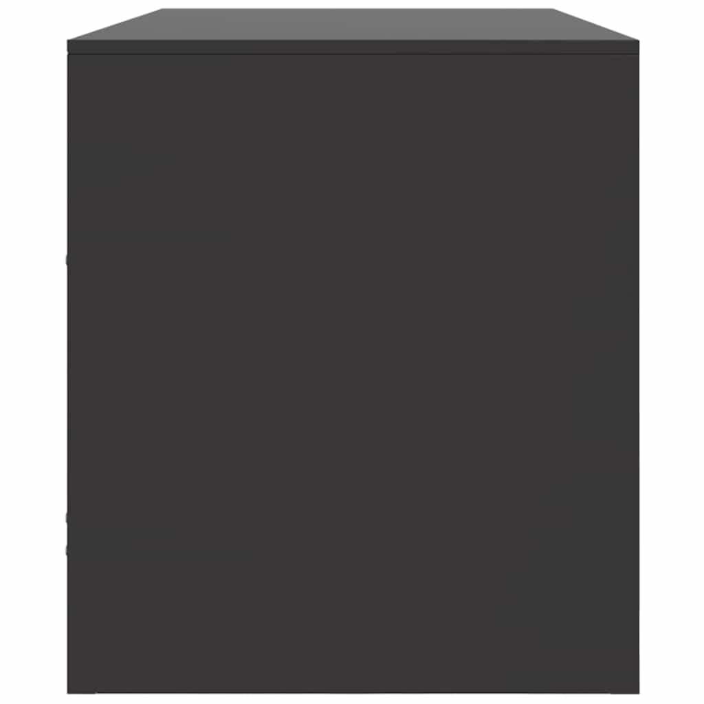 TV-Möbel Svart TV-skåp 99x39x44 cm stål
