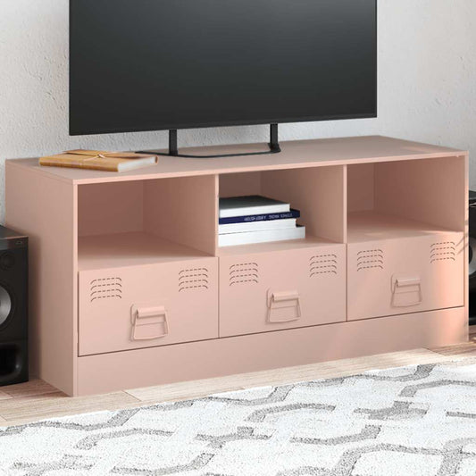 TV-Möbel DIV. TV-skåp rosa 99x39x44 cm stål