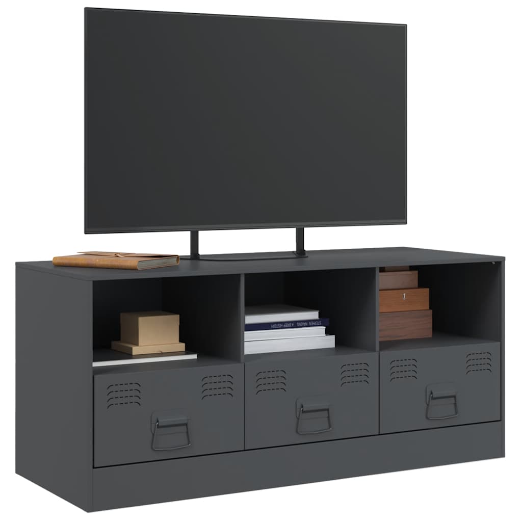 TV-Möbel DIV. TV-Skåp antracit 99x39x44 cm stål