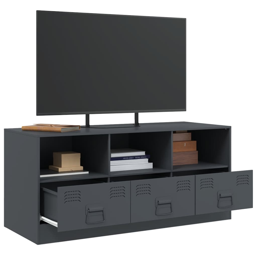 TV-Möbel DIV. TV-Skåp antracit 99x39x44 cm stål