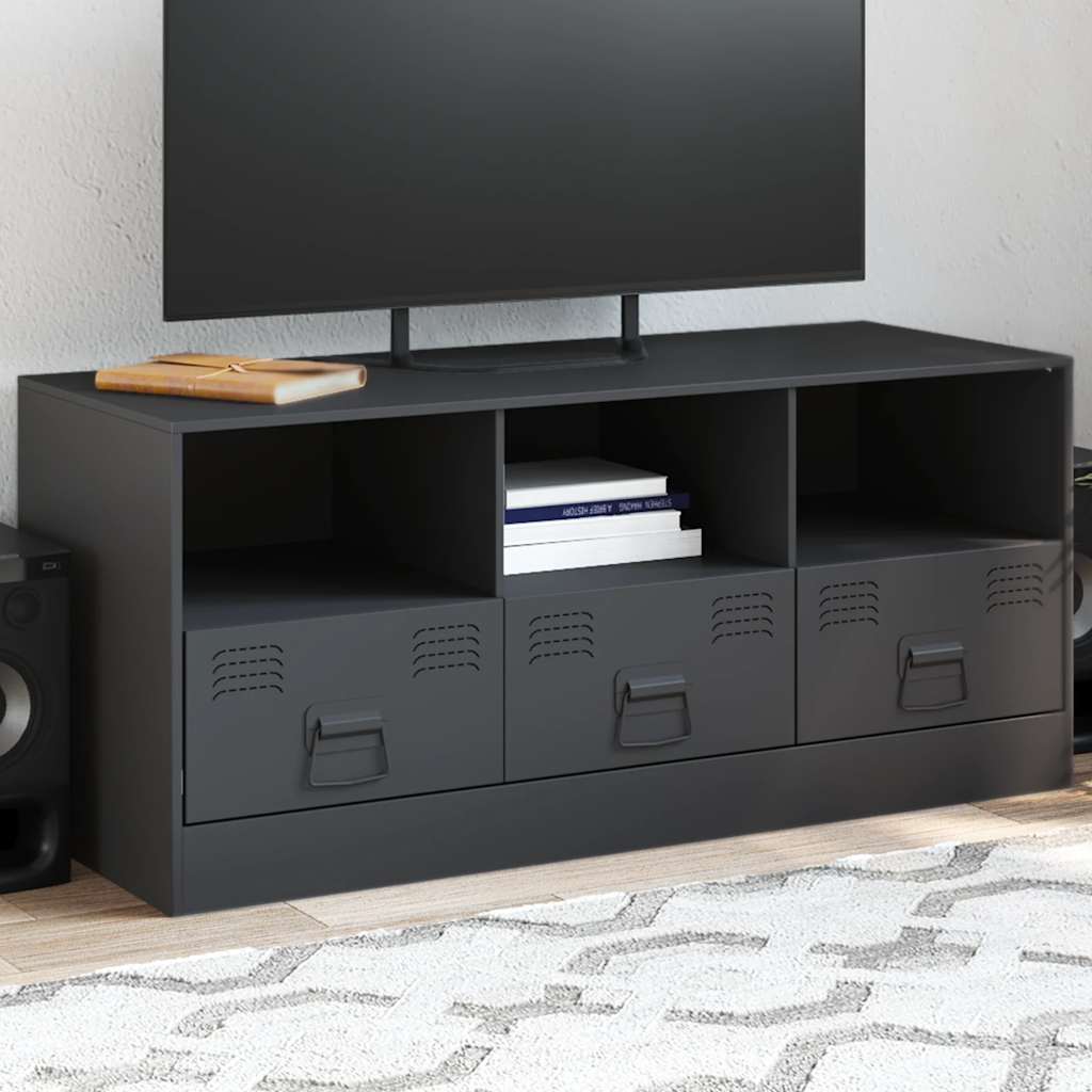 TV-Möbel DIV. TV-Skåp antracit 99x39x44 cm stål