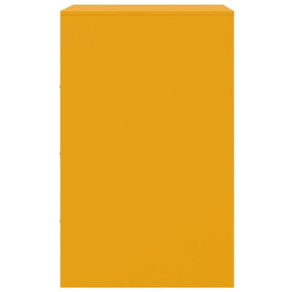 Sängbord Nattduksbord DIV. Sängskåp senapsgul 34,5x39x62 cm stål