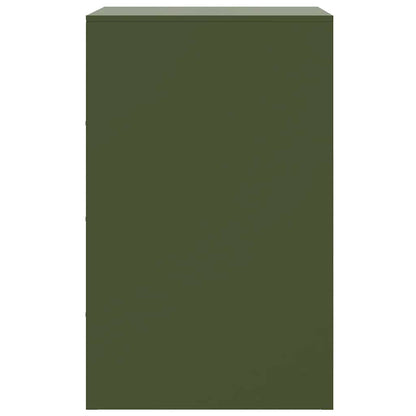 Sängbord Nattduksbord DIV. Sängskåp olivgrön 34,5x39x62 cm stål