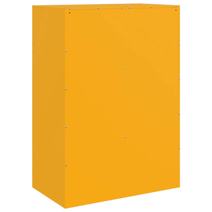 Skåp DIV. senapsgul 67x39x95 cm stål