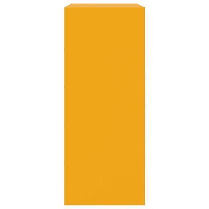 Skåp DIV. senapsgul 67x39x95 cm stål