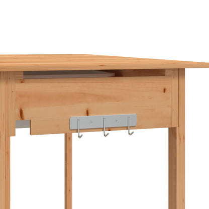 Utomhus Blomställning Planteringsbord Odlingsbänkmed vask 110,5x45x124,5 cm massivt granträ