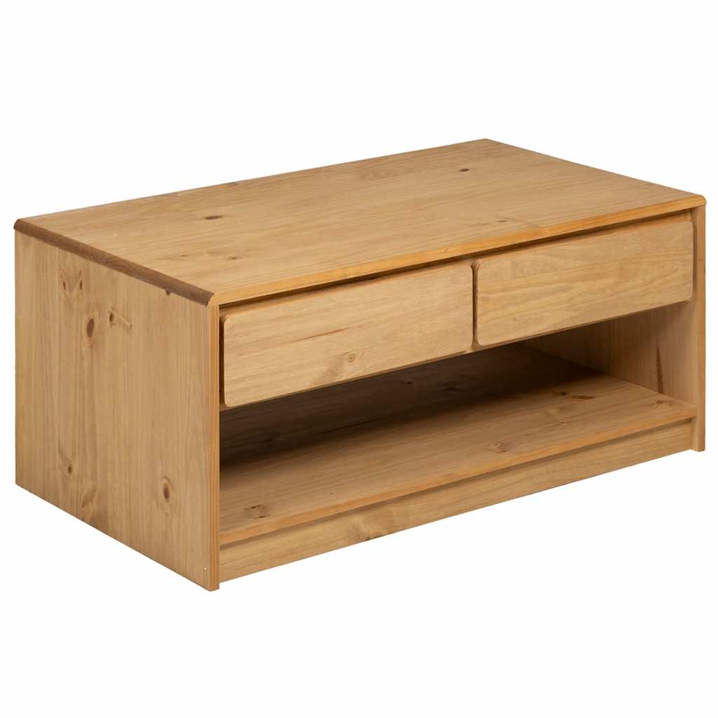 Soffbord Trä SAUDA Ek 99x55x45 cm massiv furu