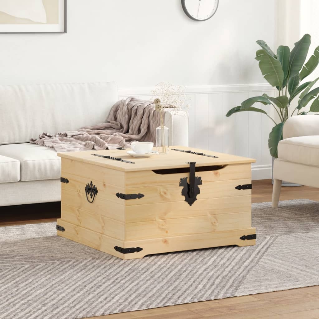 Förvaringskista Corona 78x78x45 cm massiv furu