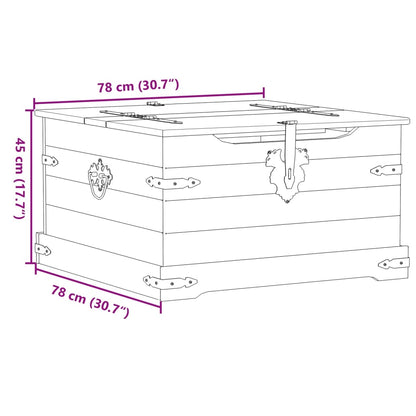 Förvaringskista Corona 78x78x45 cm massiv furu