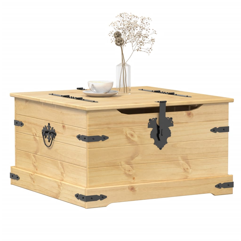 Förvaringskista Corona 78x78x45 cm massiv furu
