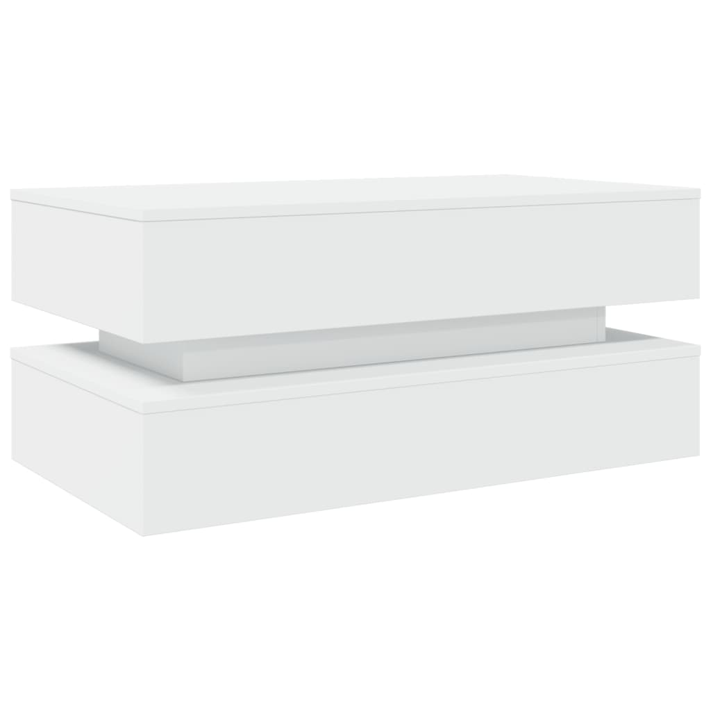 Soffbord Vit LED 90x50x40 cm
