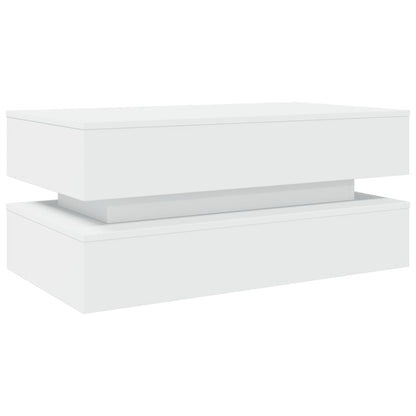 Soffbord Vit LED 90x50x40 cm