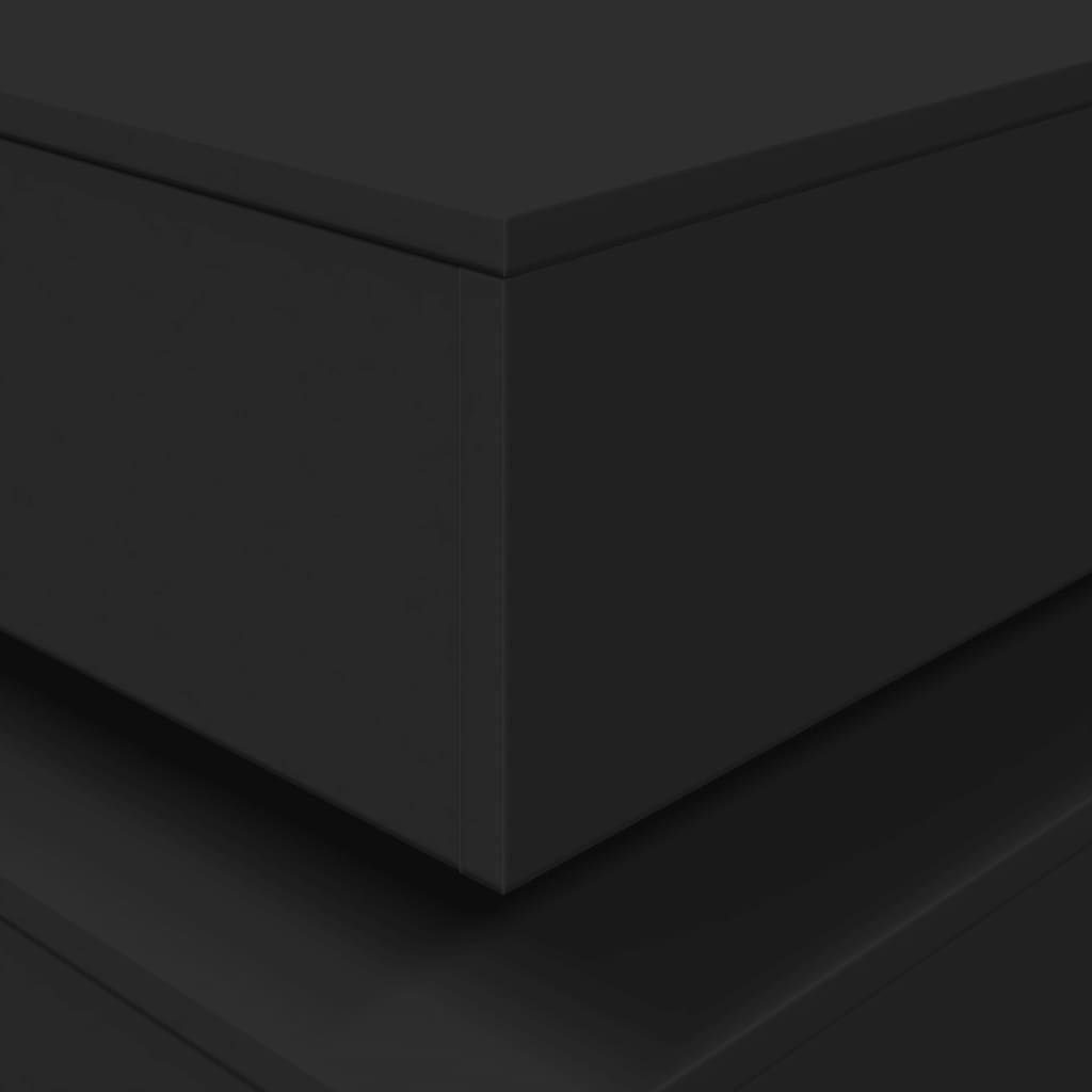 Soffbord Svart LED 90x50x40 cm